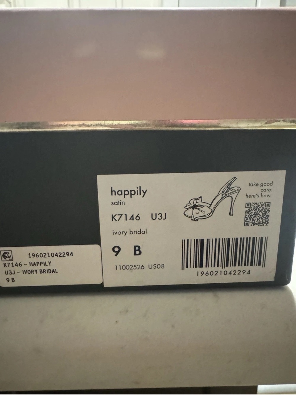 kate spade ivory satin Happily Bridal Heel